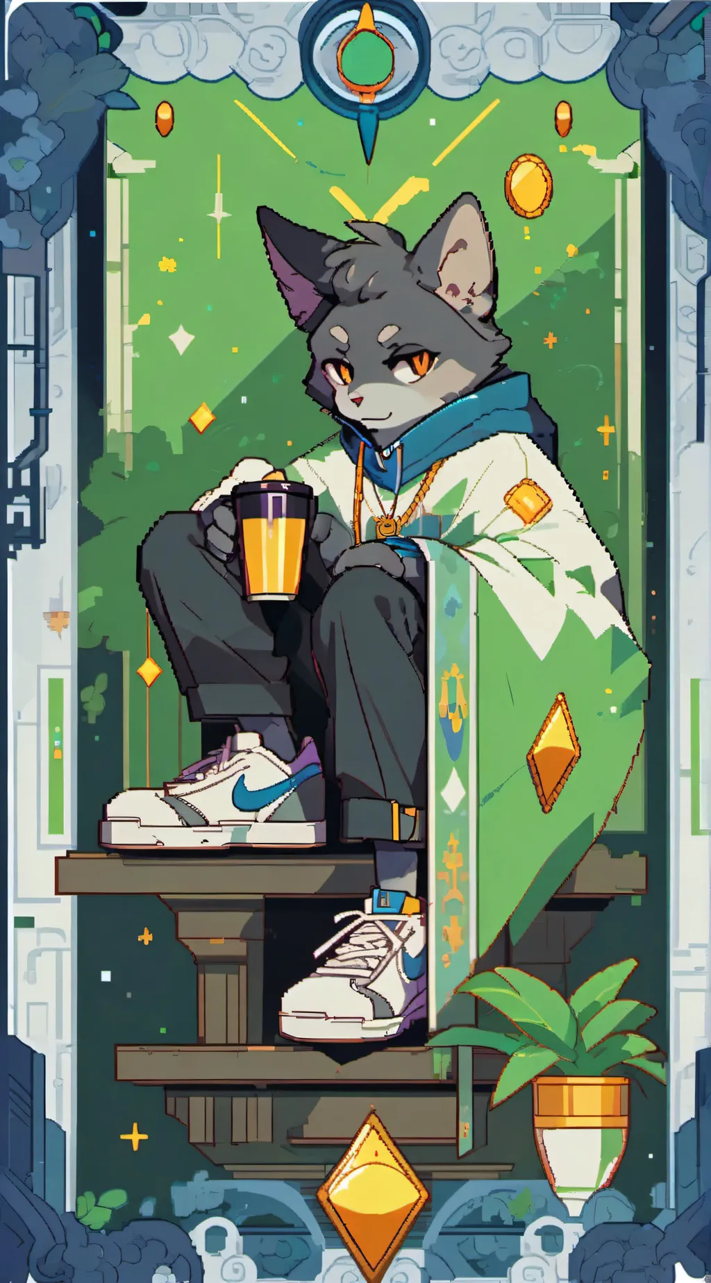ai character: Kapi The "Cat" background