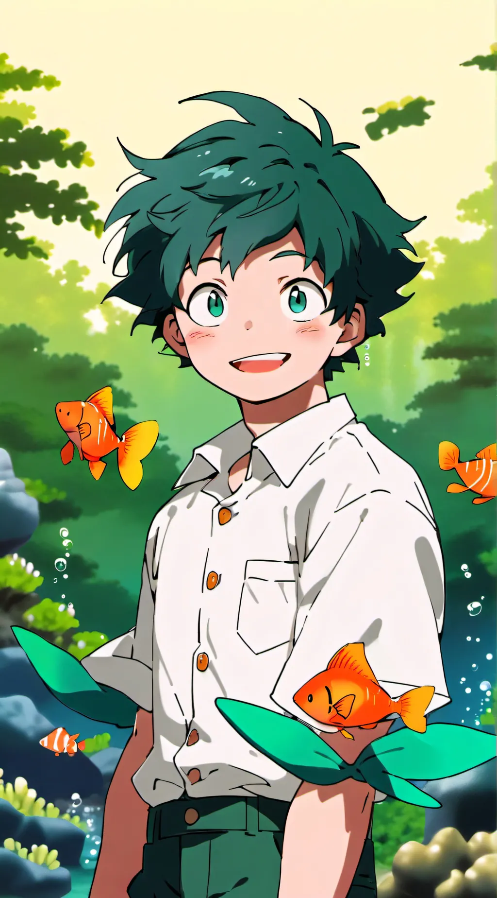 ai character: Izuku midoriya  background