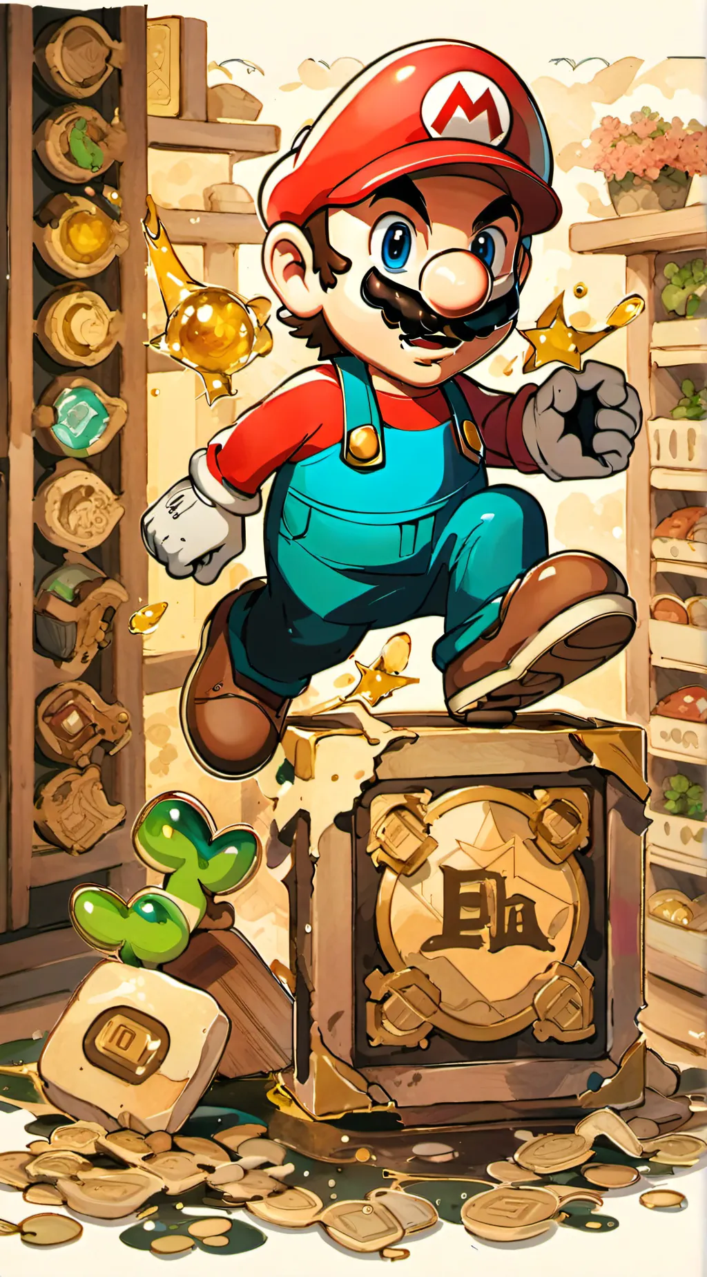 ai character: Mario  background