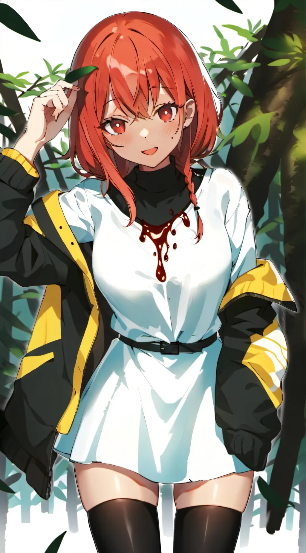 ai character: slime girl  background