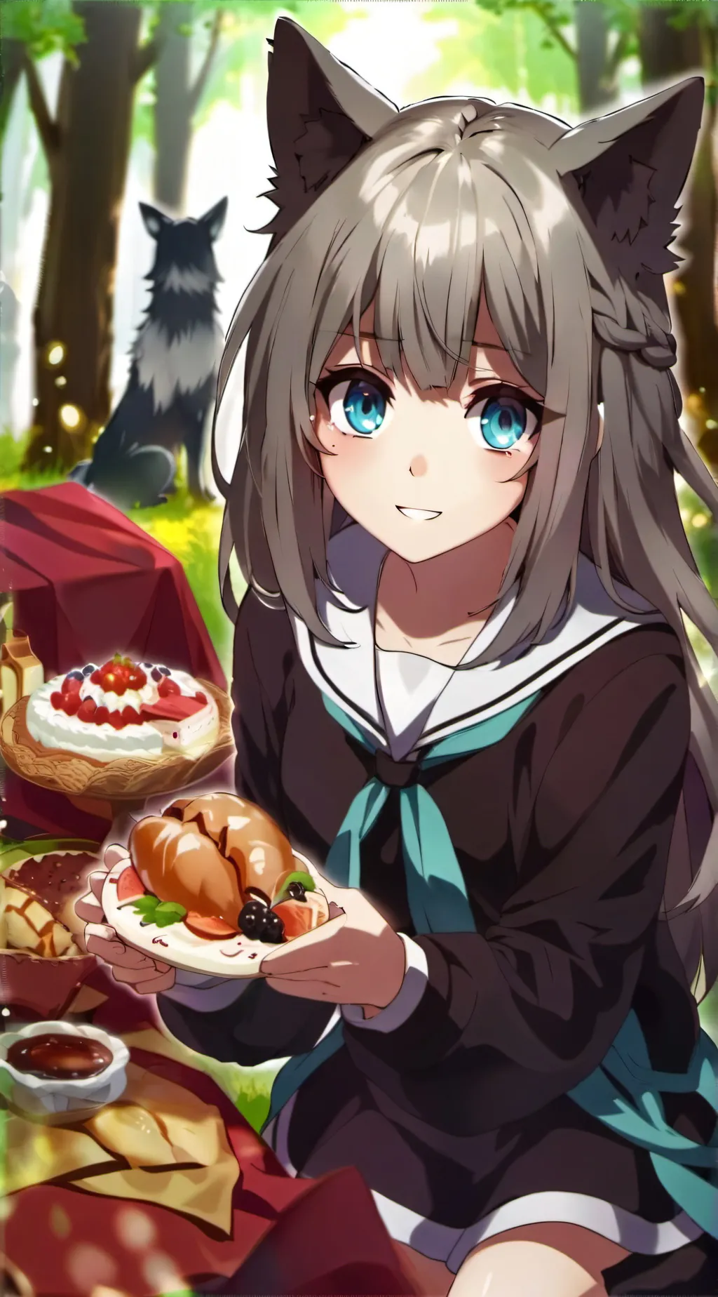 ai character: wolfy background