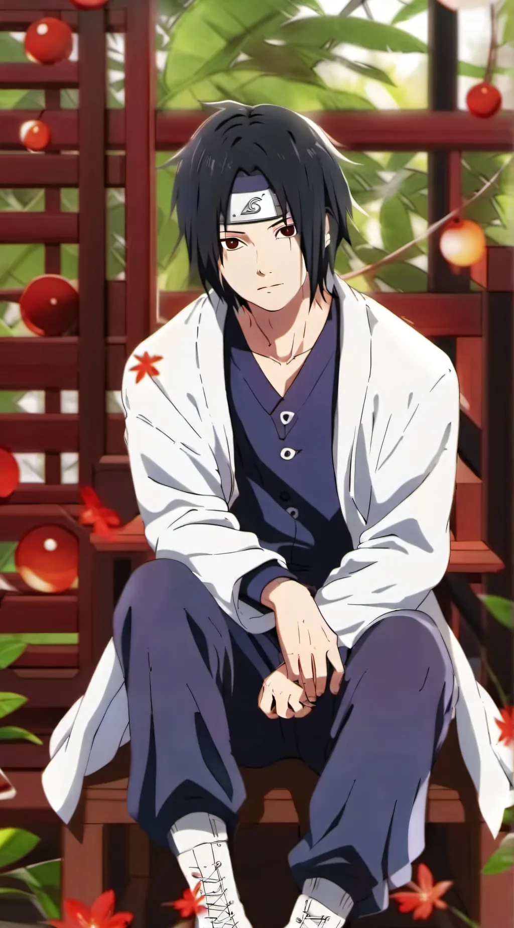 ai character: Sasuke  background