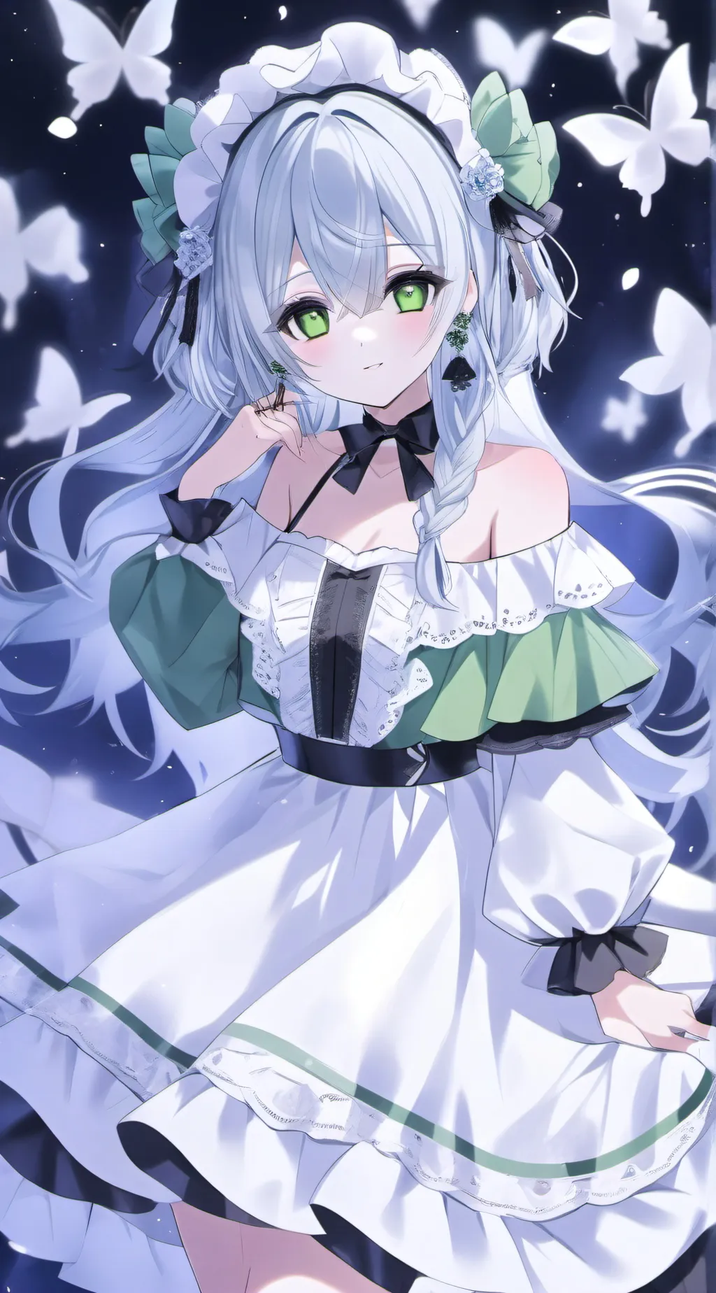 ai character: cloudy background