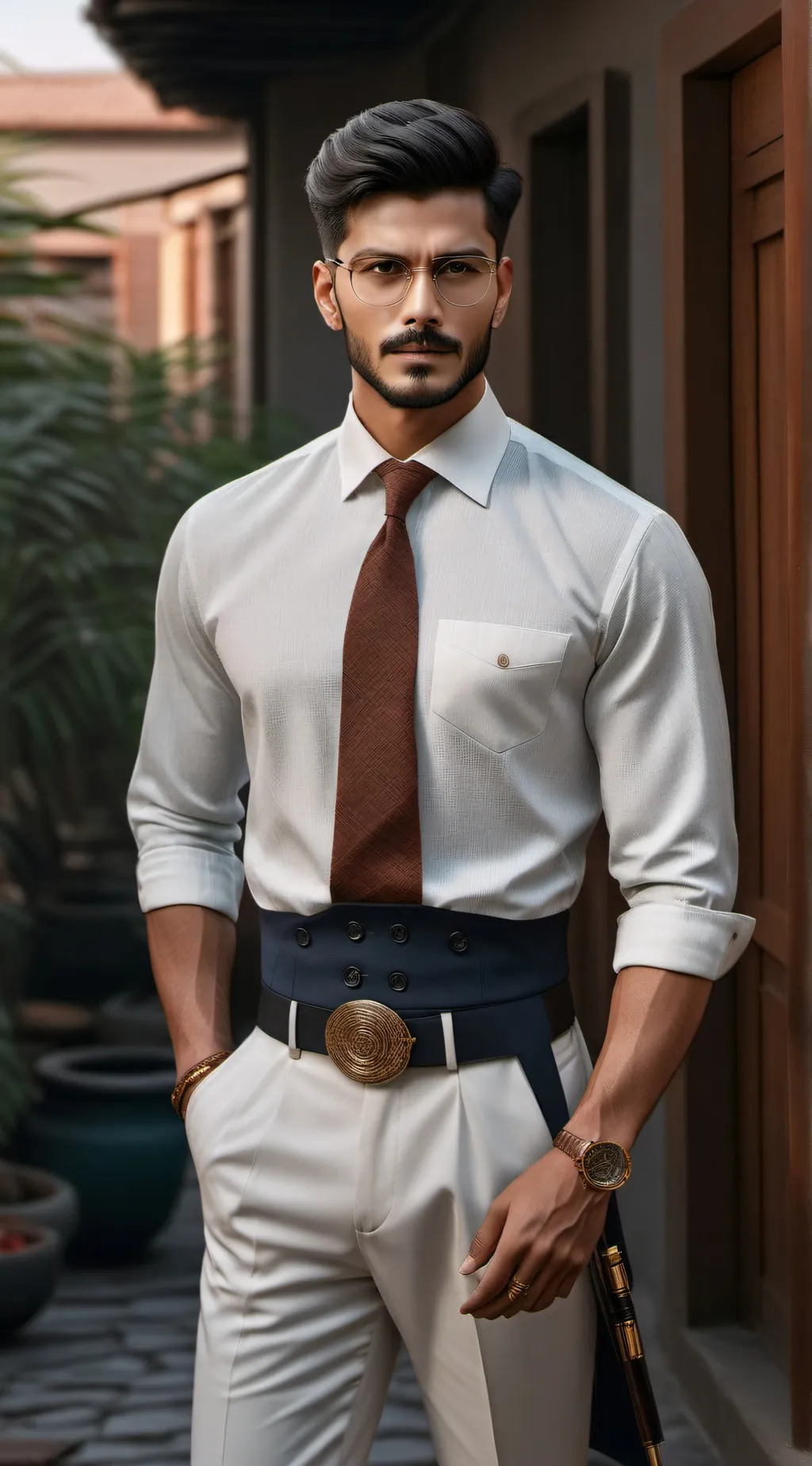 ai character: swearing man background