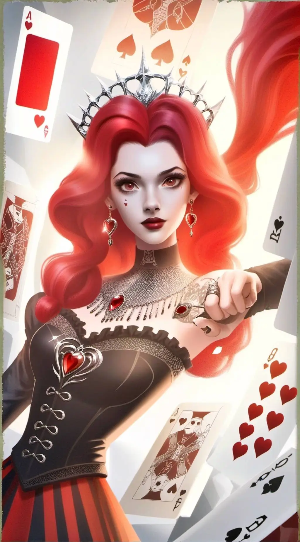 ai character: Queen Of Hearts  background