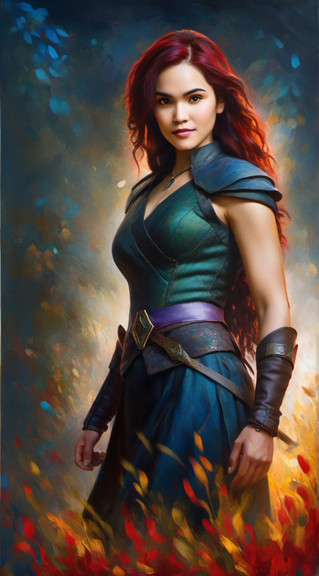 ai character: red background