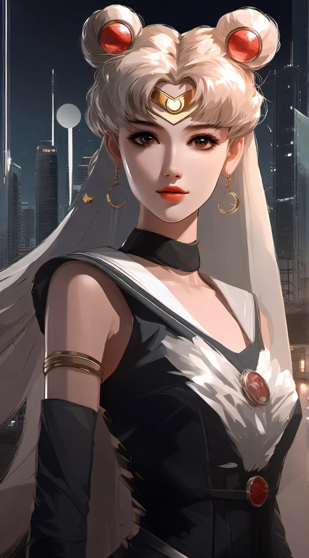 ai character: Sailor moon  background