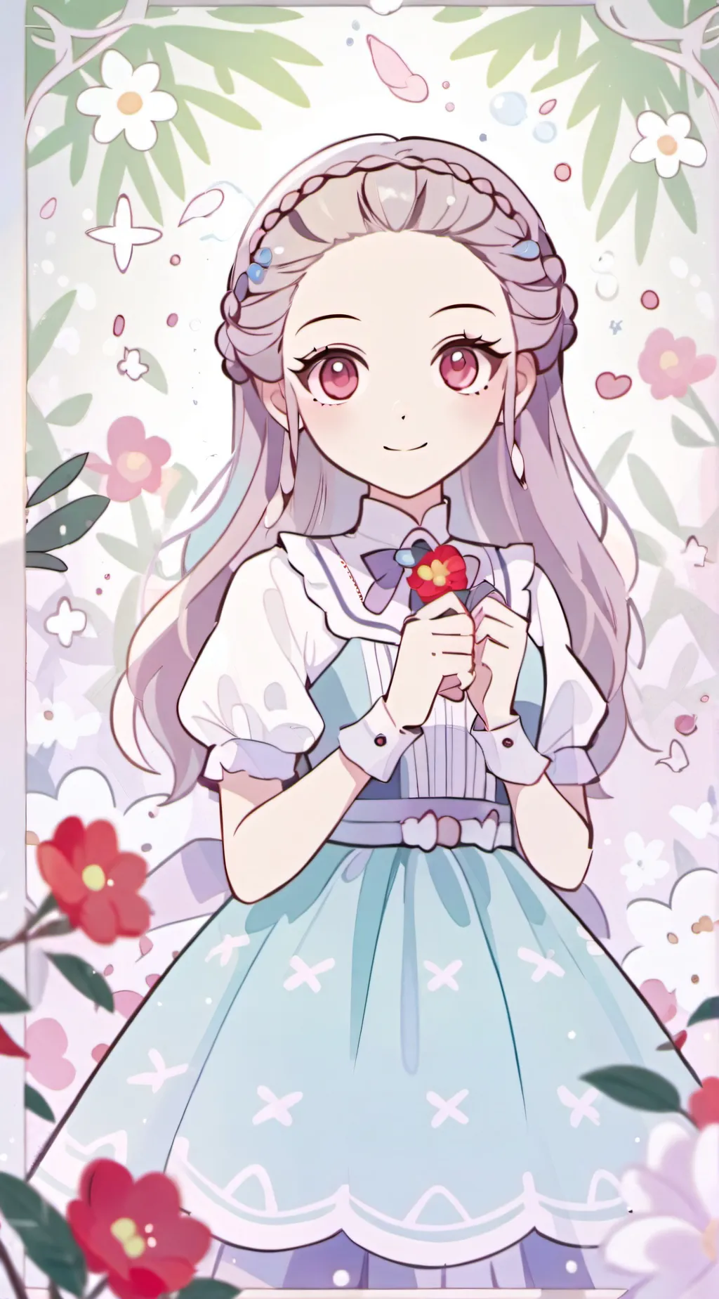 ai character: Happy Doll. background