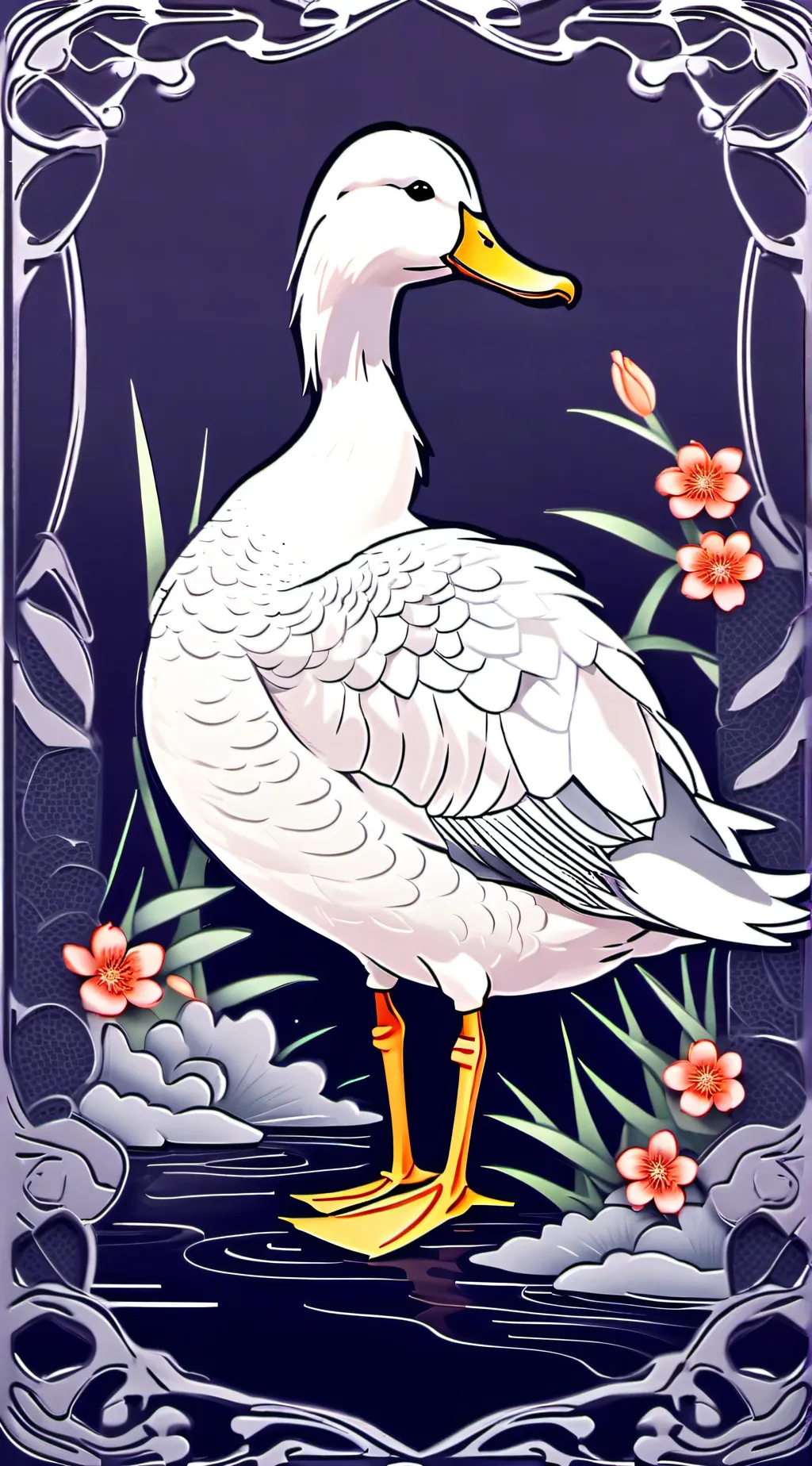 ai character: duck background