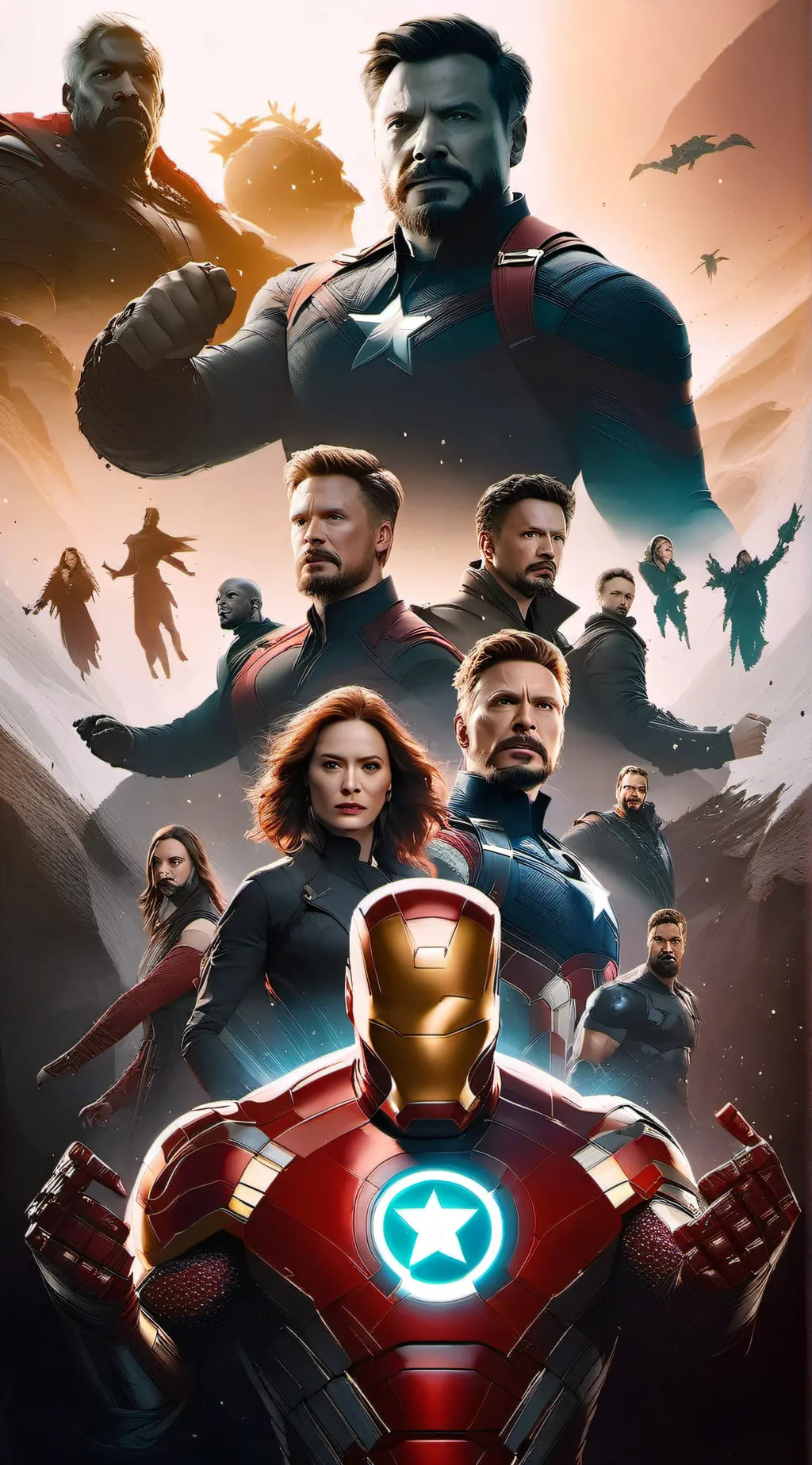 ai character: Avengers 62 background