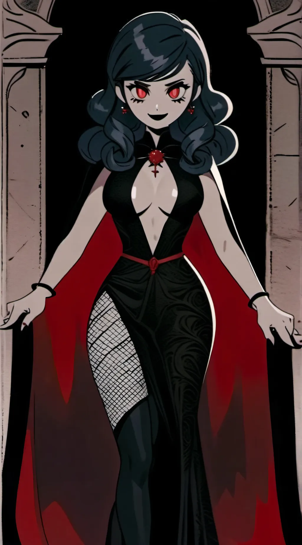 ai character: shadowy long legs  background