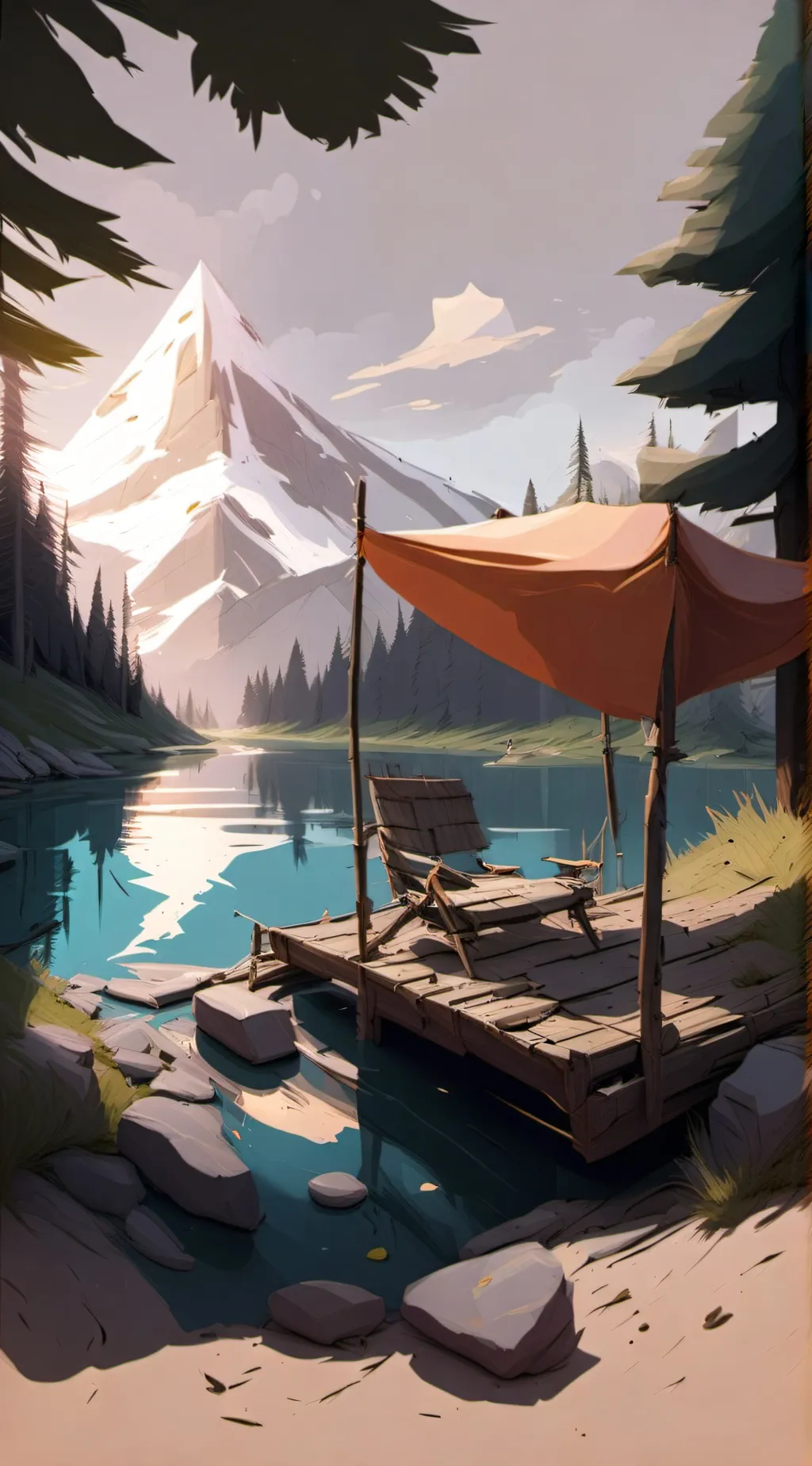 ai character: Summer camp background