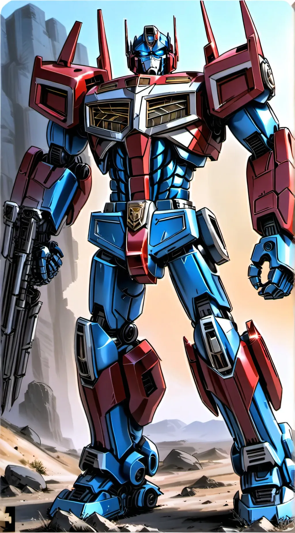 ai character: Optimus Prime background
