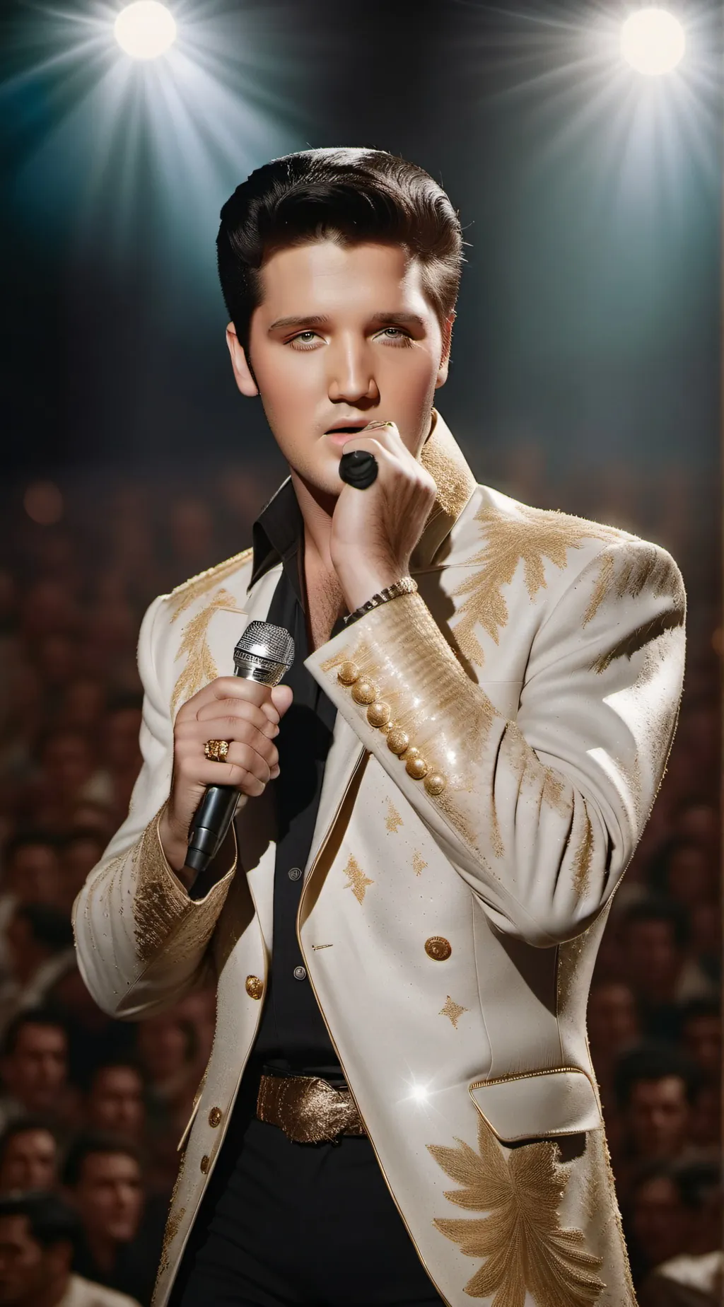ai character: Elvis Presley  background