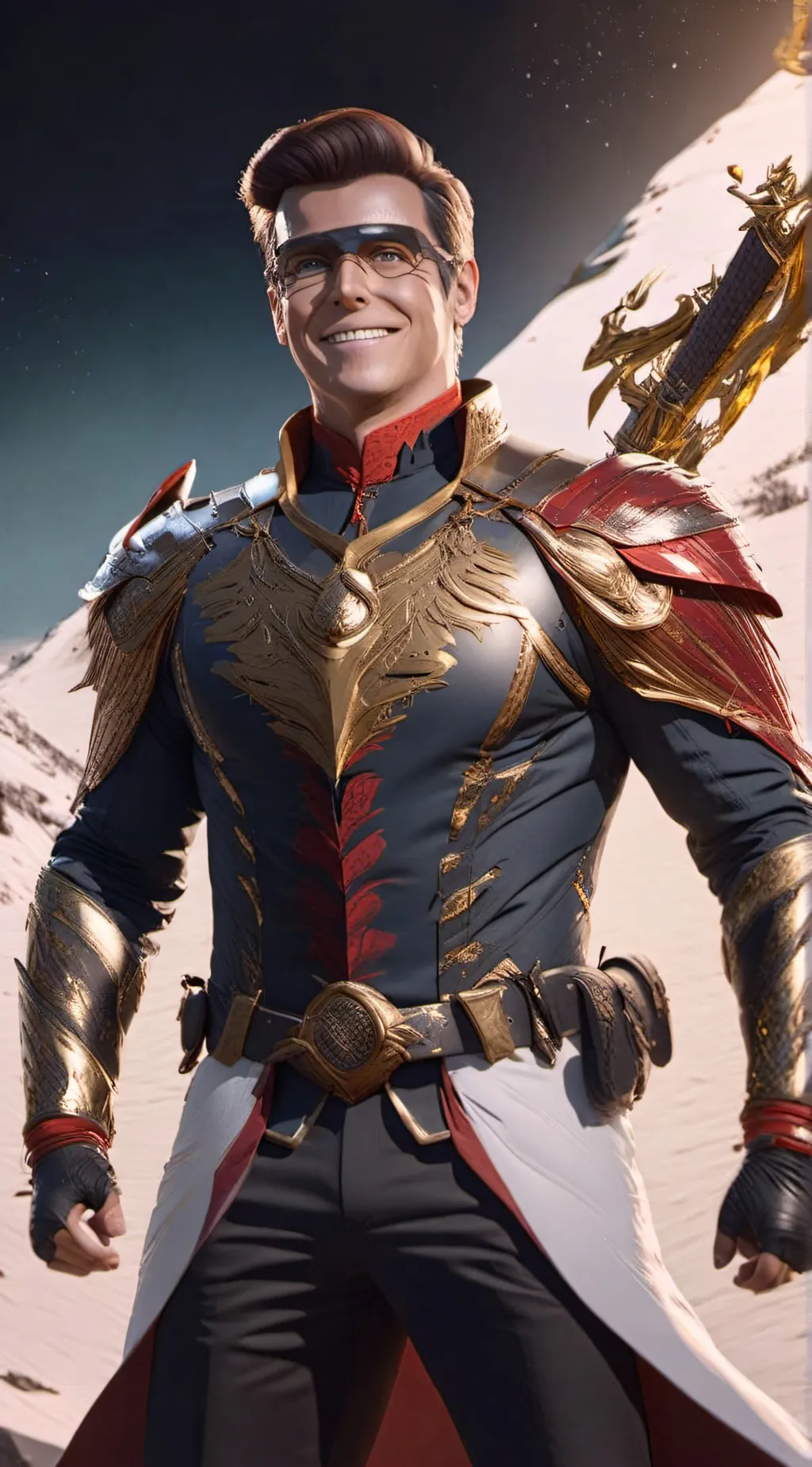 ai character: captain man  background
