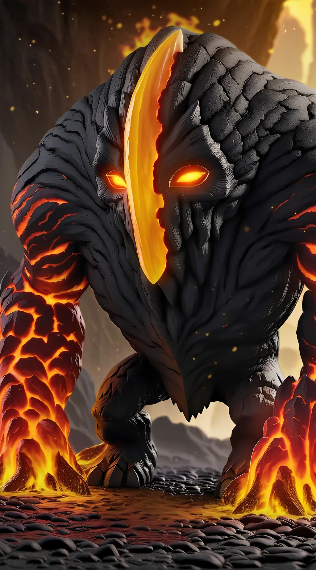 ai character: magmawalker PW VM background
