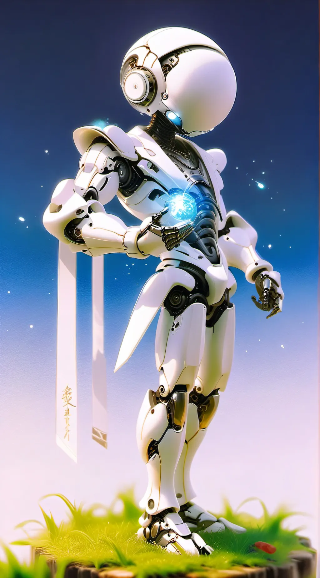 ai character: Touch grass background