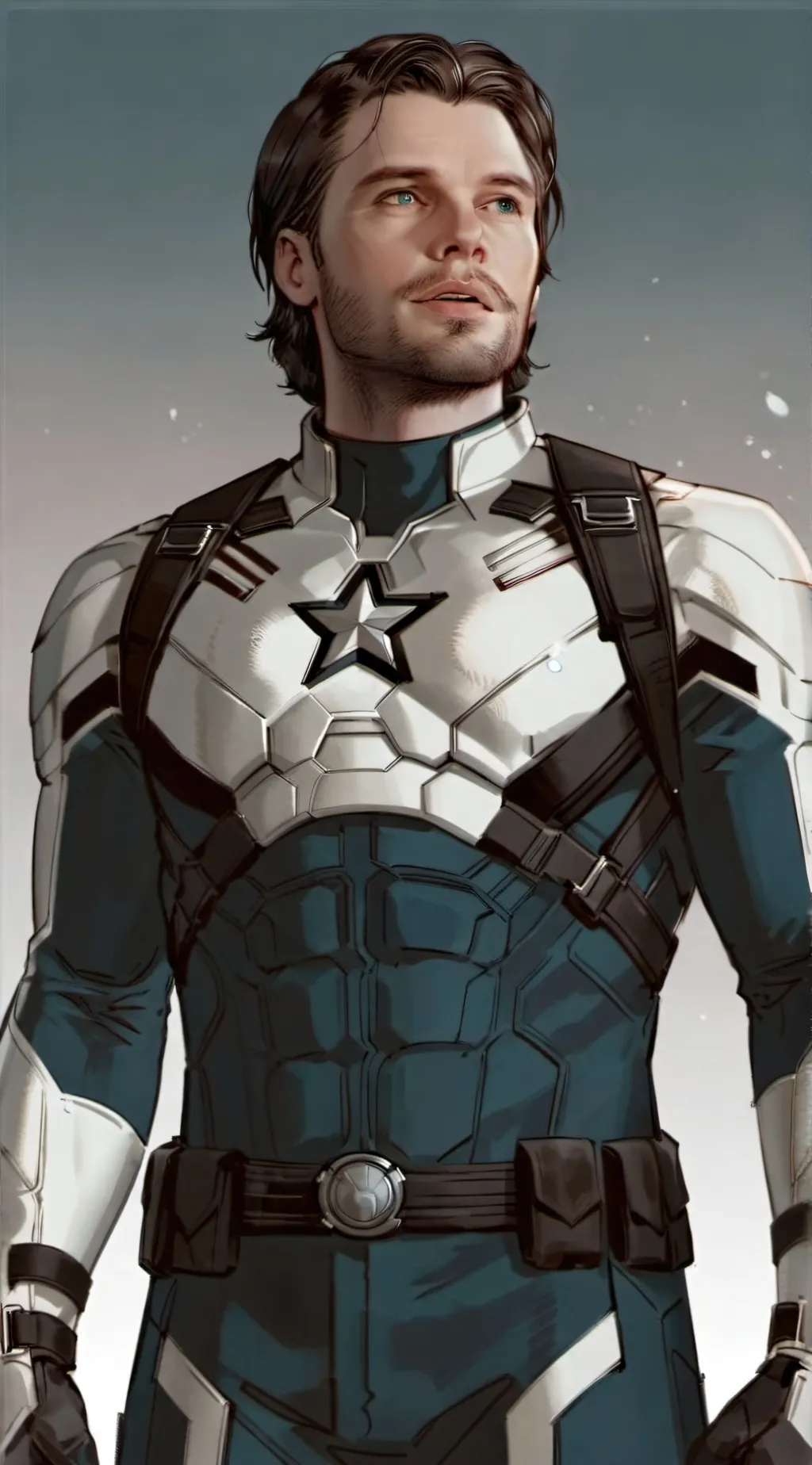 ai character: Bucky Barnes  background