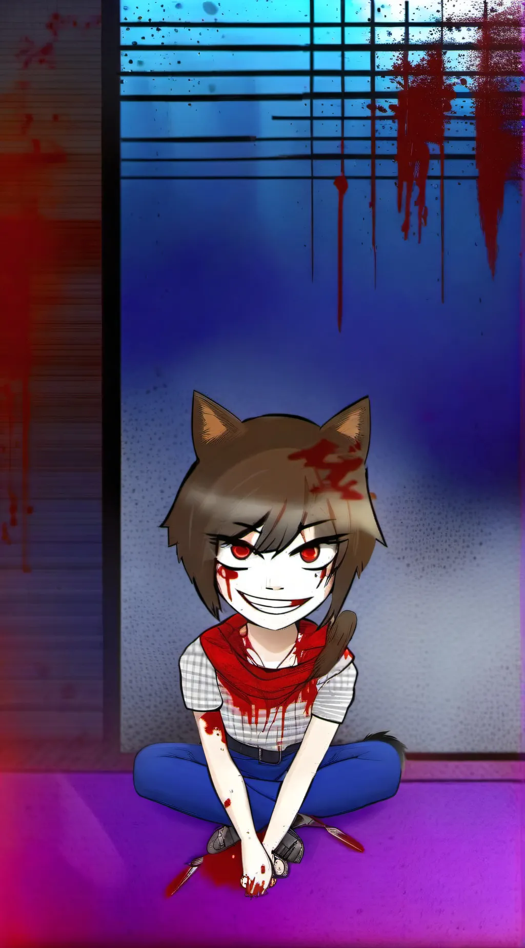 ai character: deadly cat background