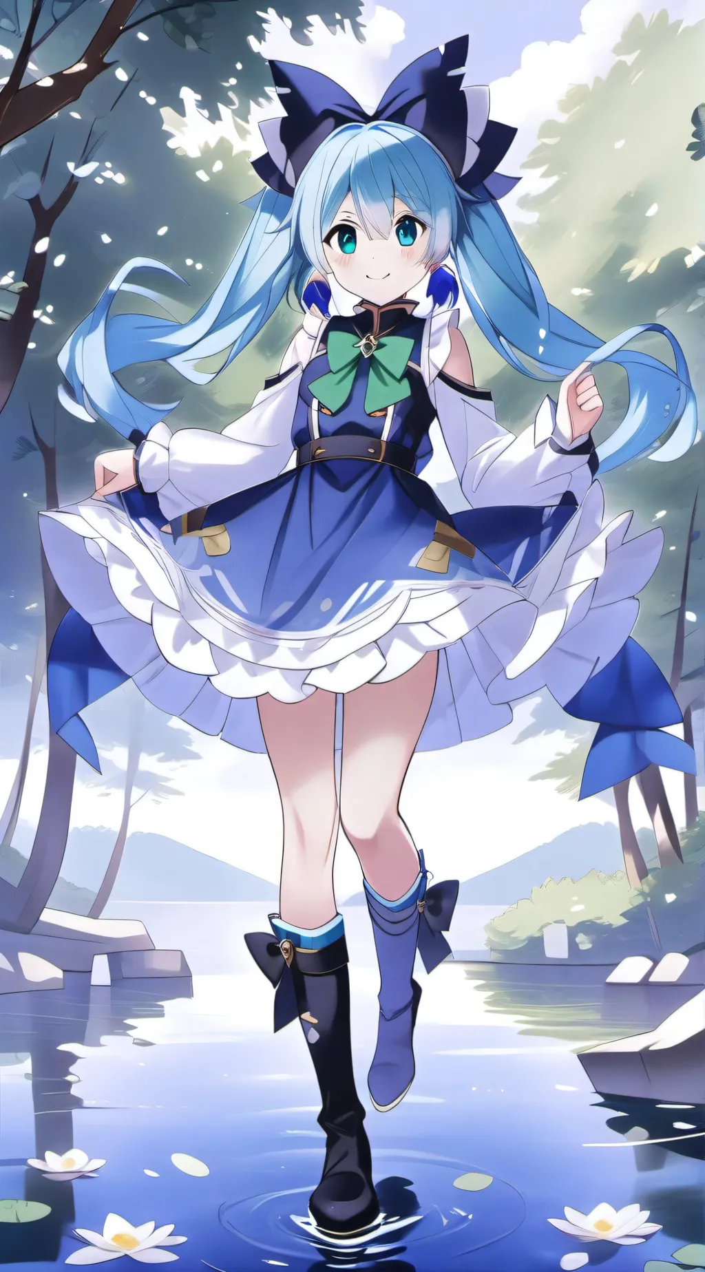 ai character: Aqua background