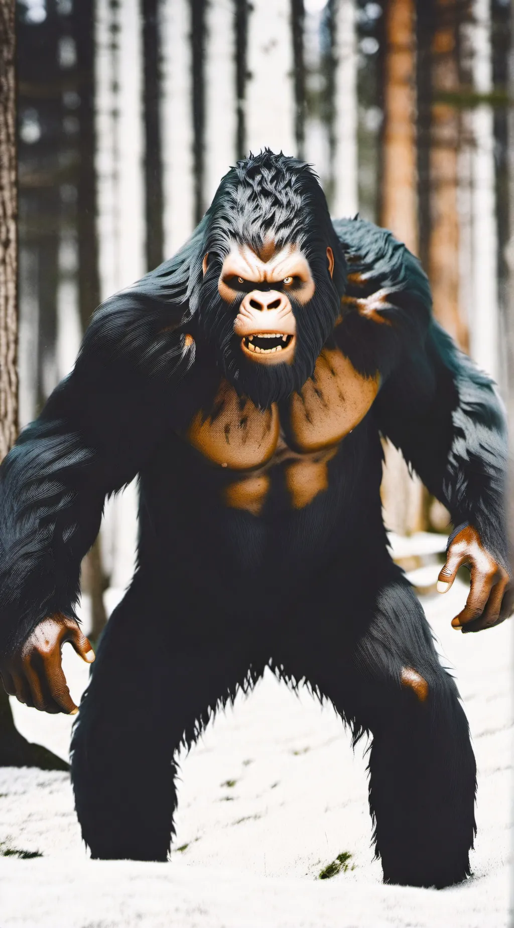 ai character: Bigfoot  background