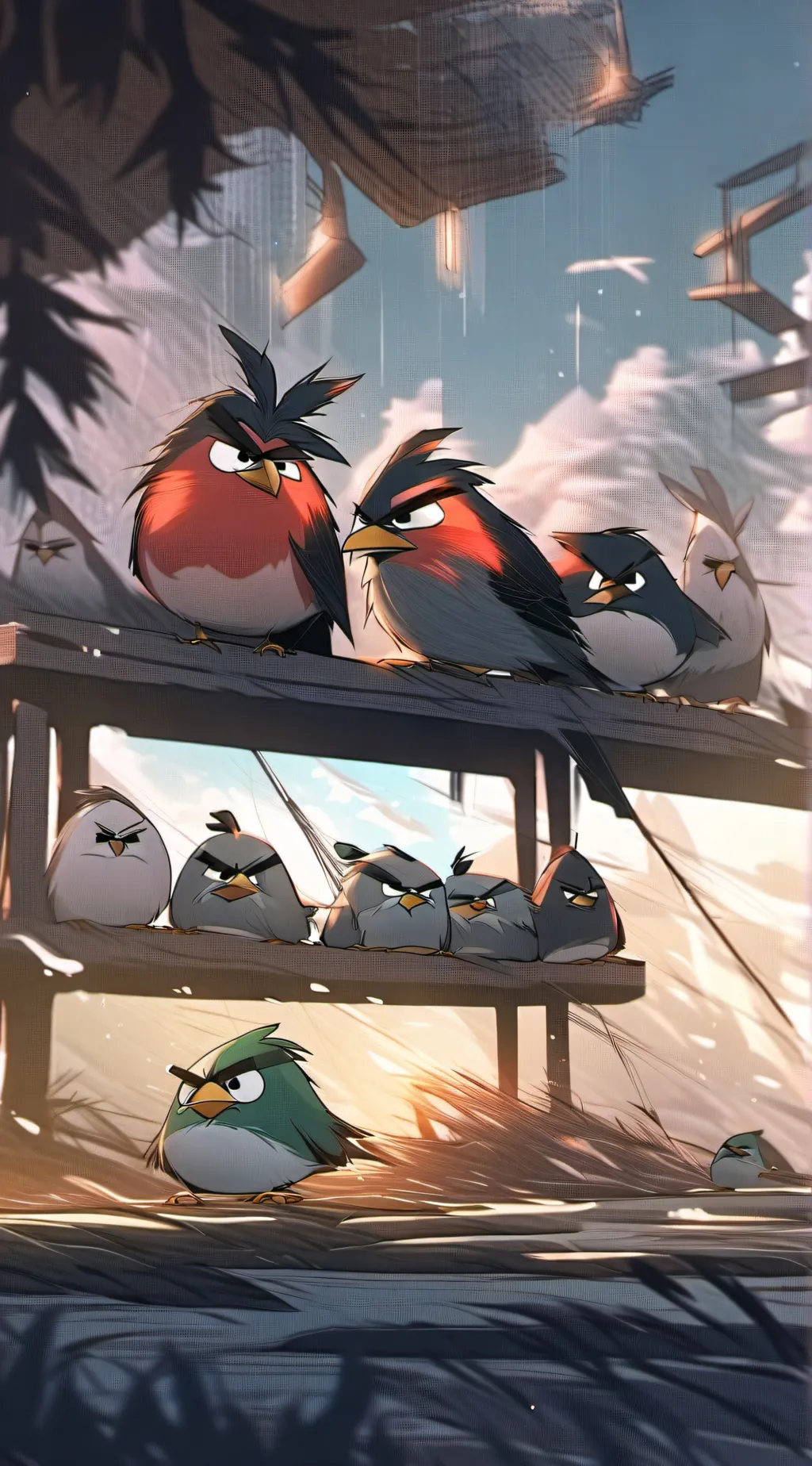 ai character: angry birds background
