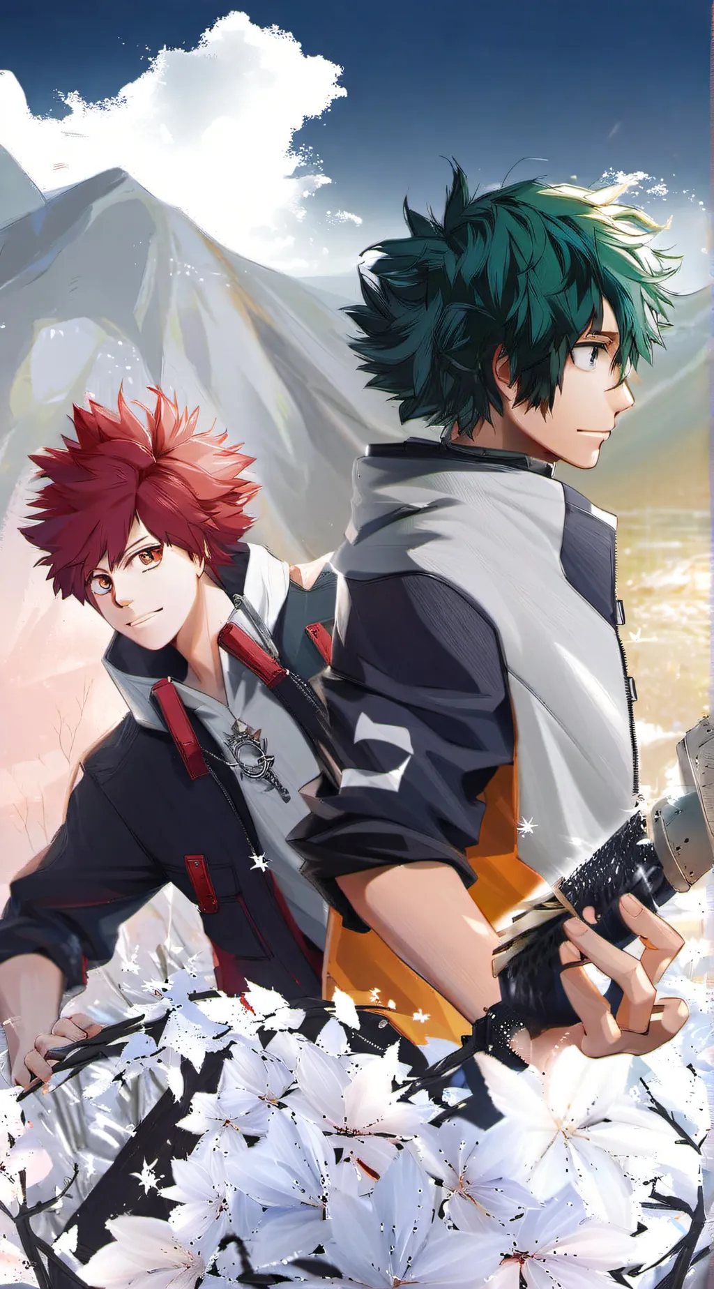 ai character: Izuku x Kirishima  background