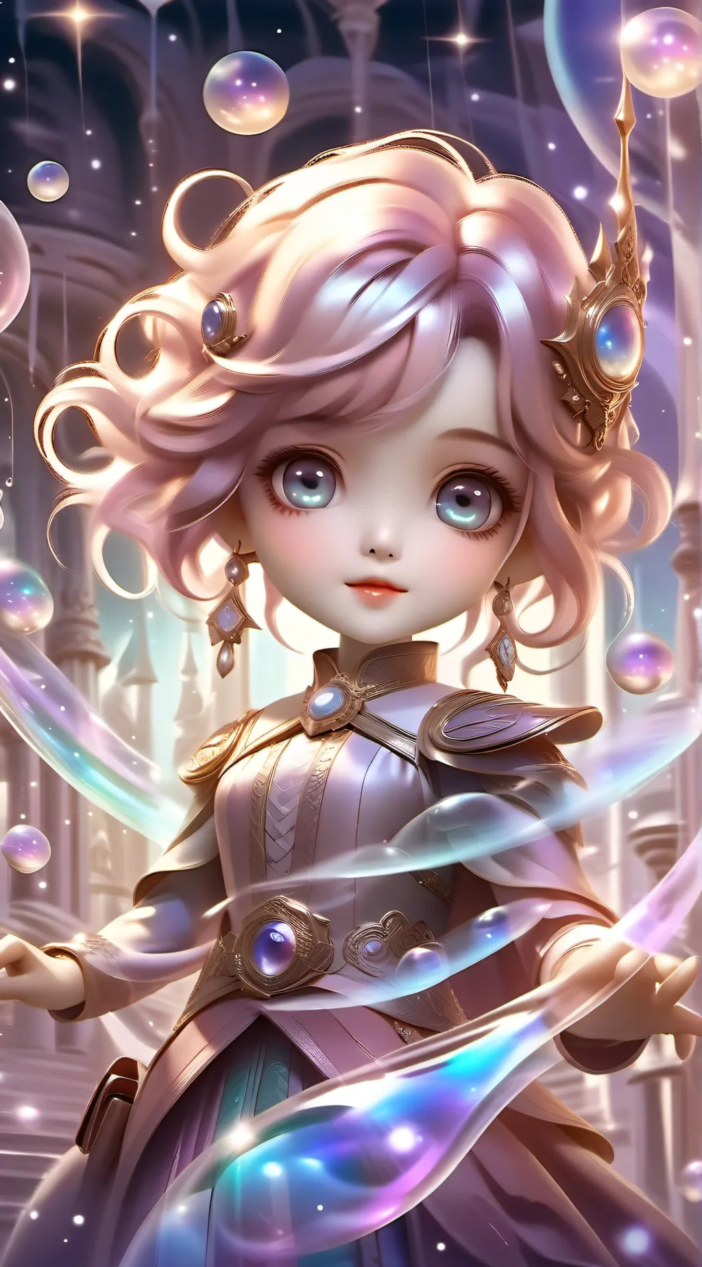 ai character: Bubbles background