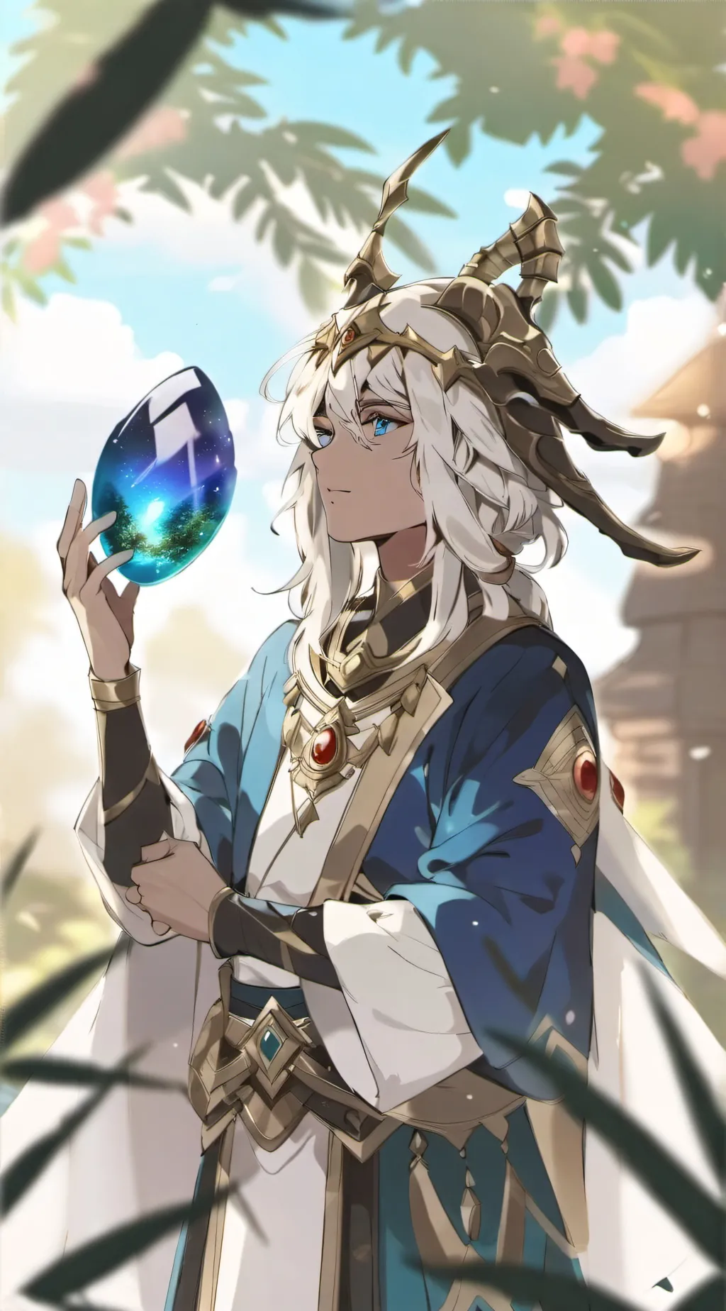 ai character: azurite  background
