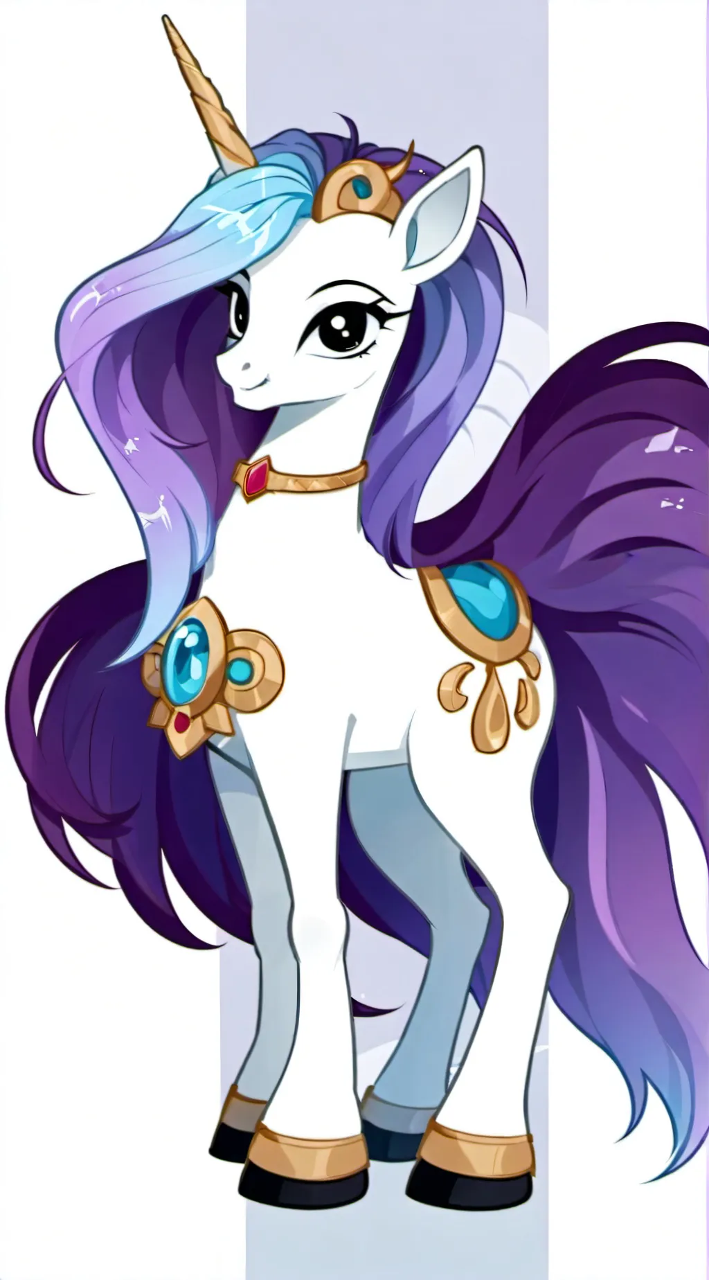 ai character: Rarity  background