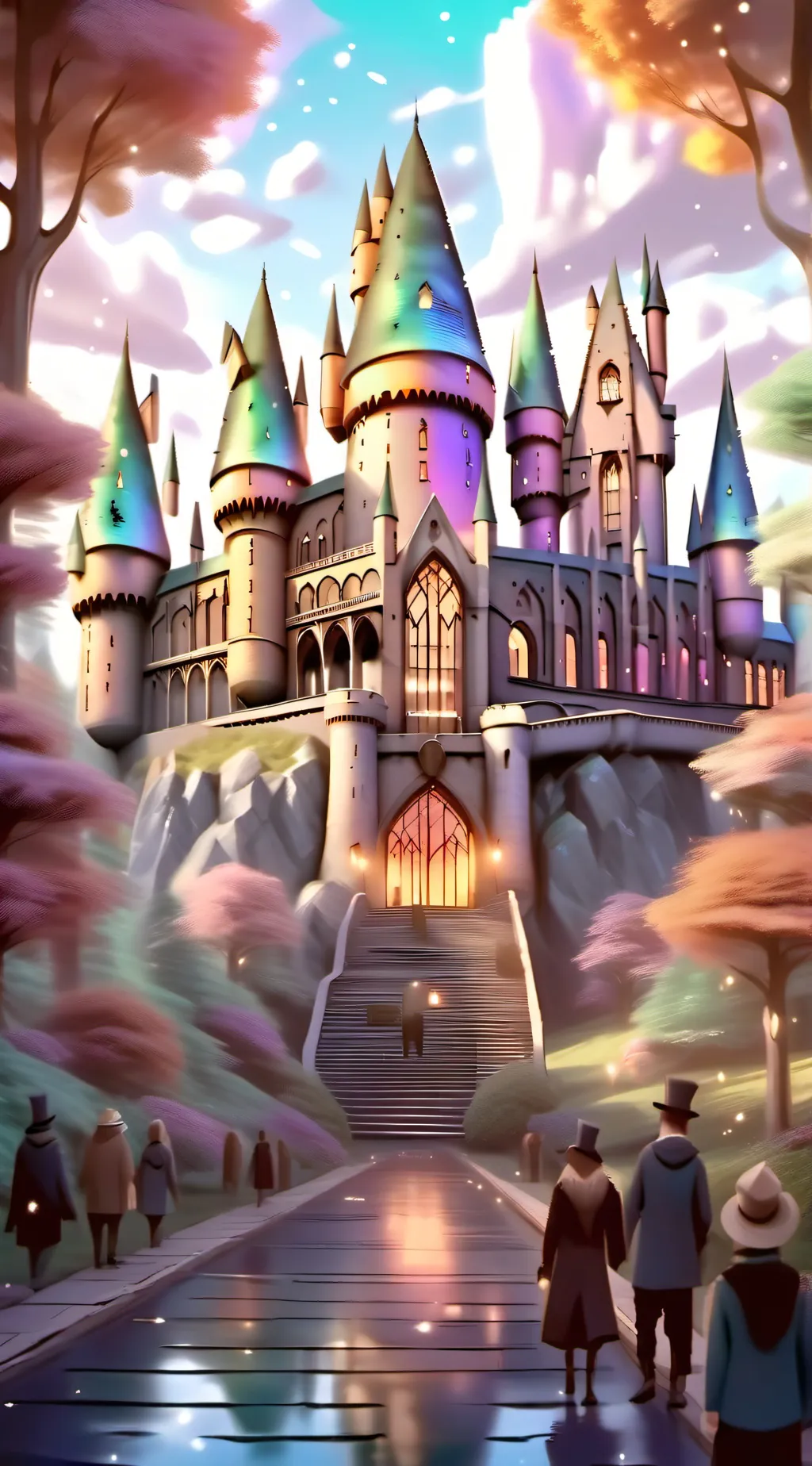 ai character: Hogwarts  background