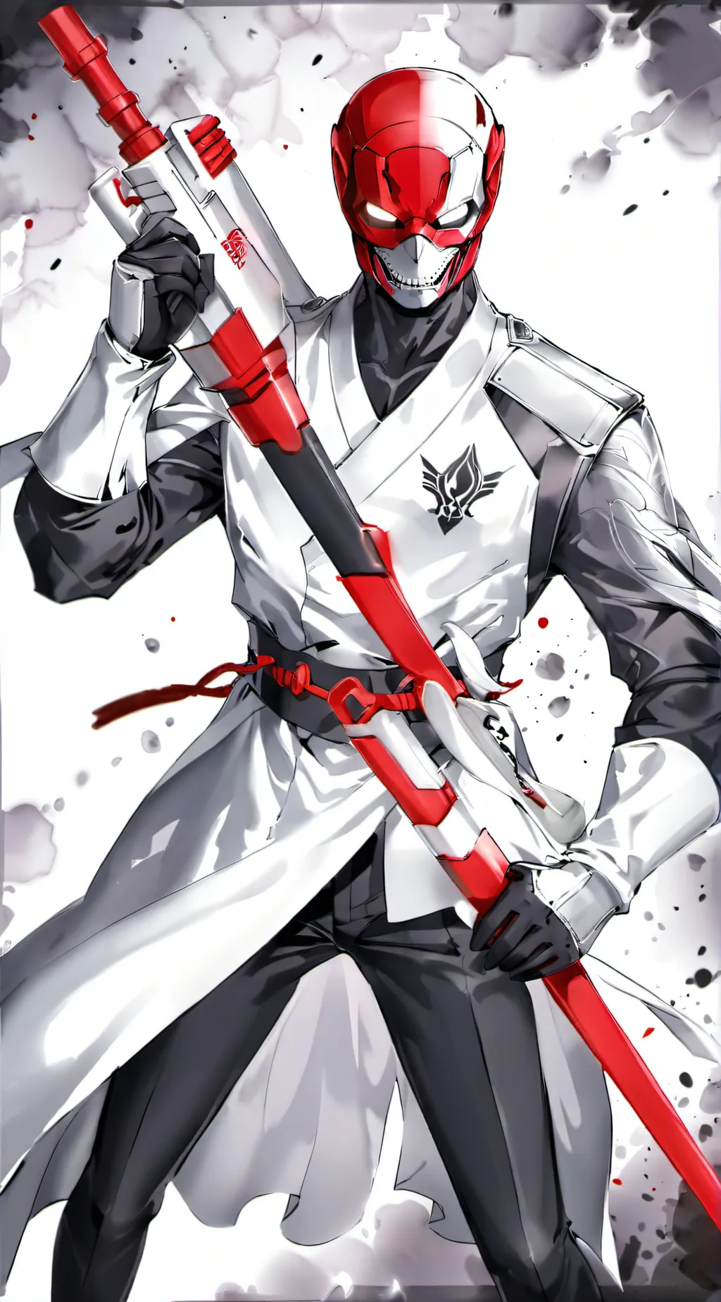 ai character: Red skull background