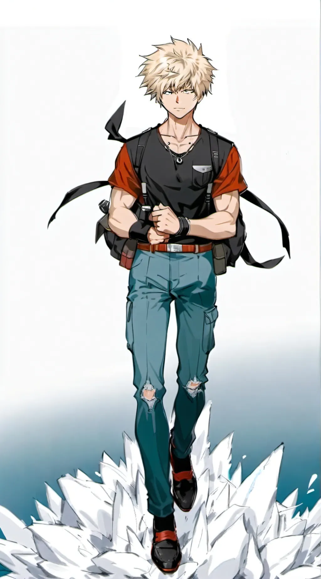 ai character: Bakugo Katsuki background
