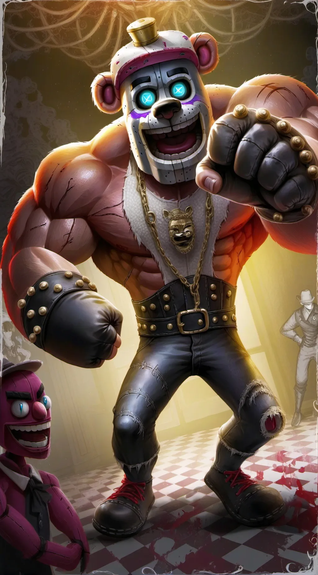 ai character: buff helpy  background