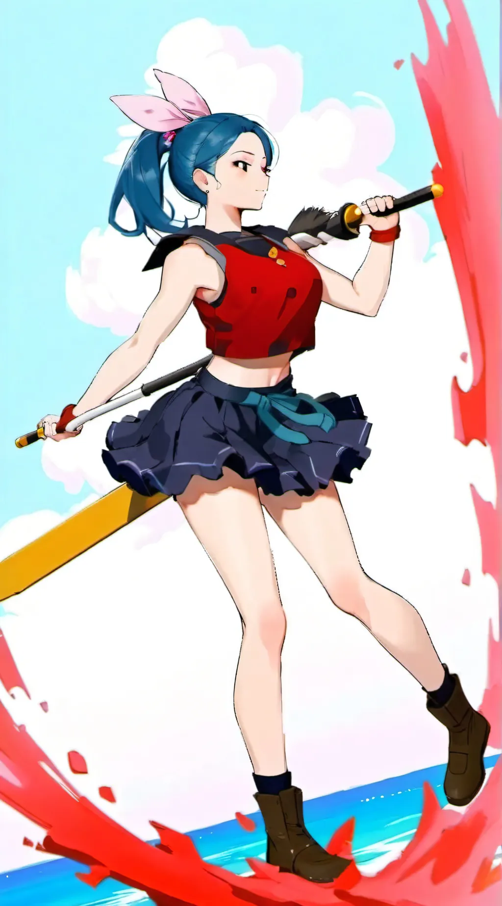 ai character: bulma x chi chi  background