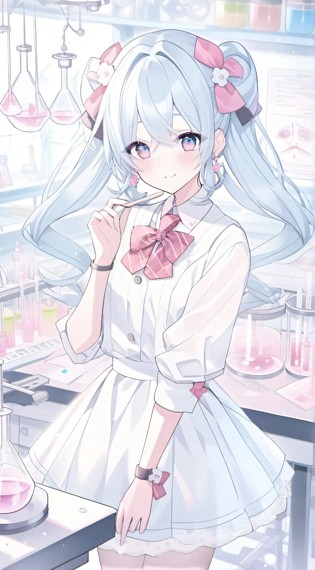 ai character: Science helper 💖 background