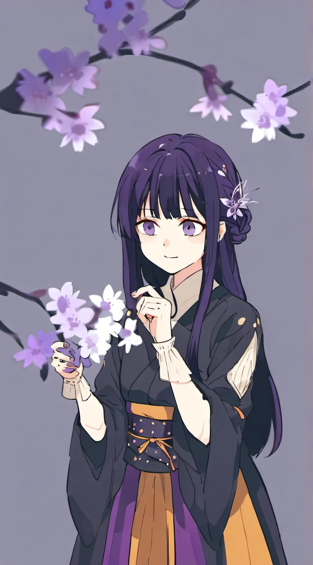 ai character: lavender background