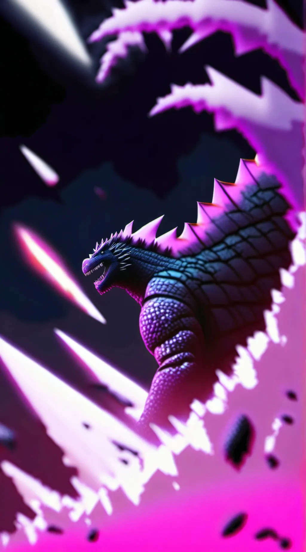 ai character: Godzilla (evolved) background