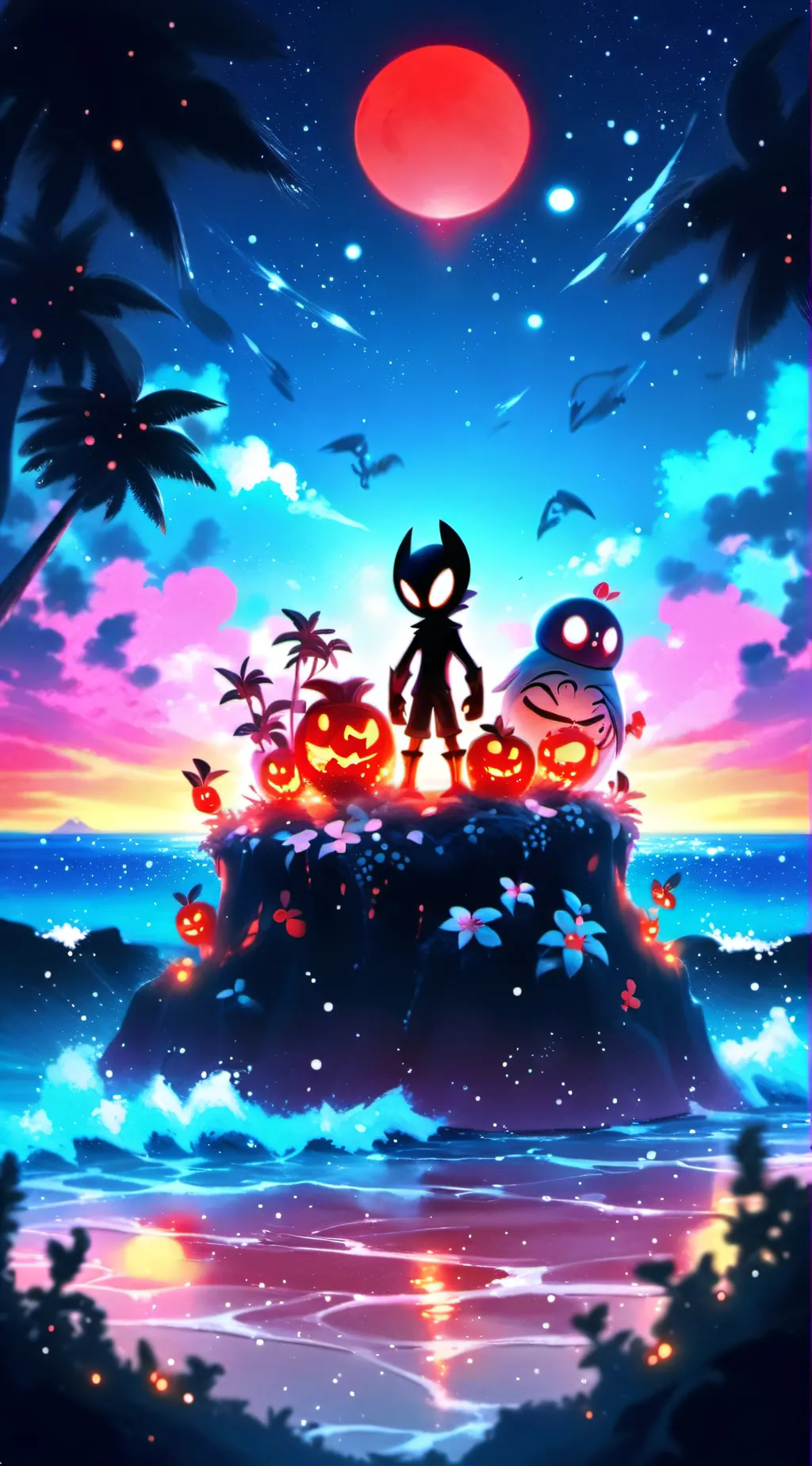 ai character: hh beach background