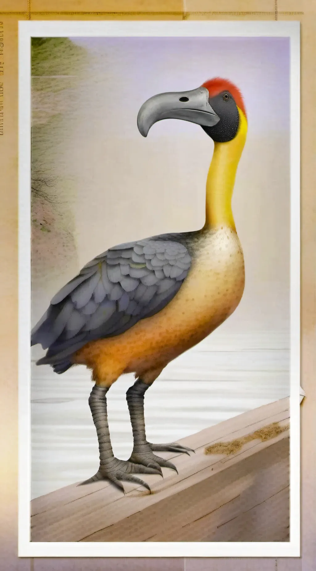 ai character: Dodo bird background