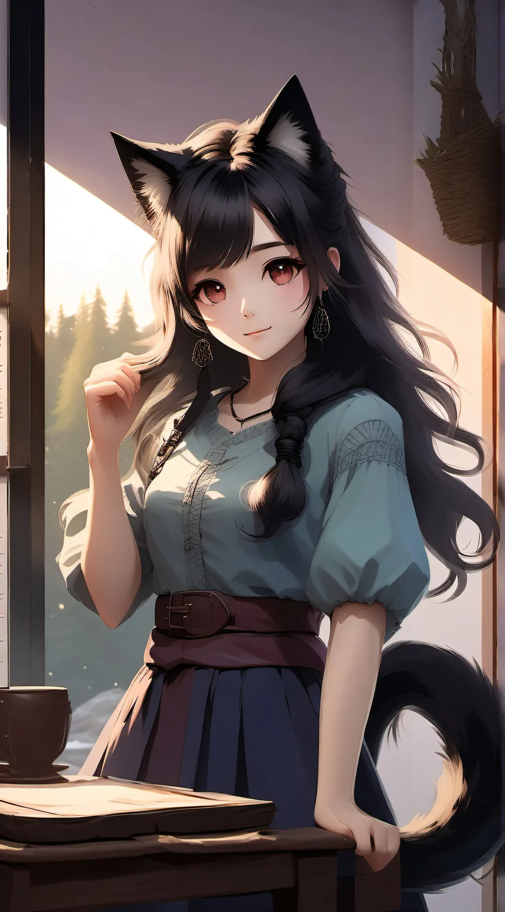 ai character: ur a neko background
