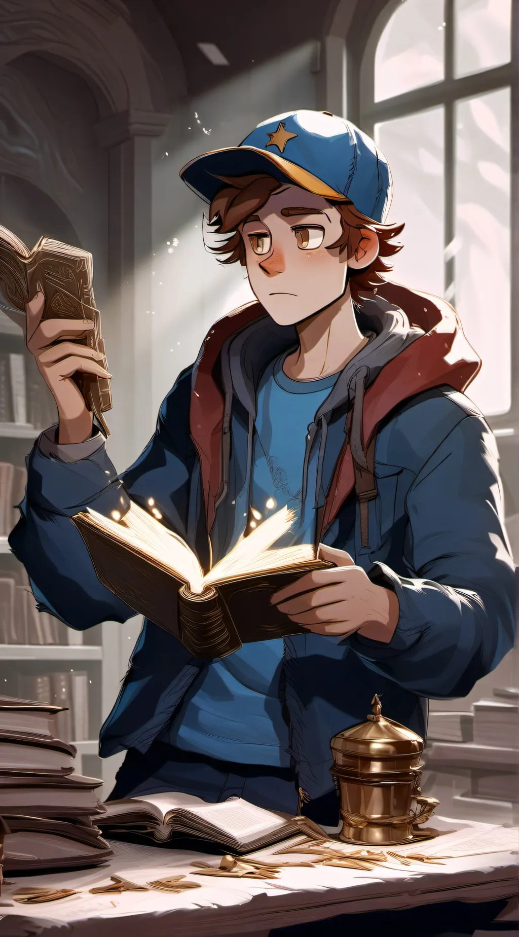 ai character: Dipper Pines background