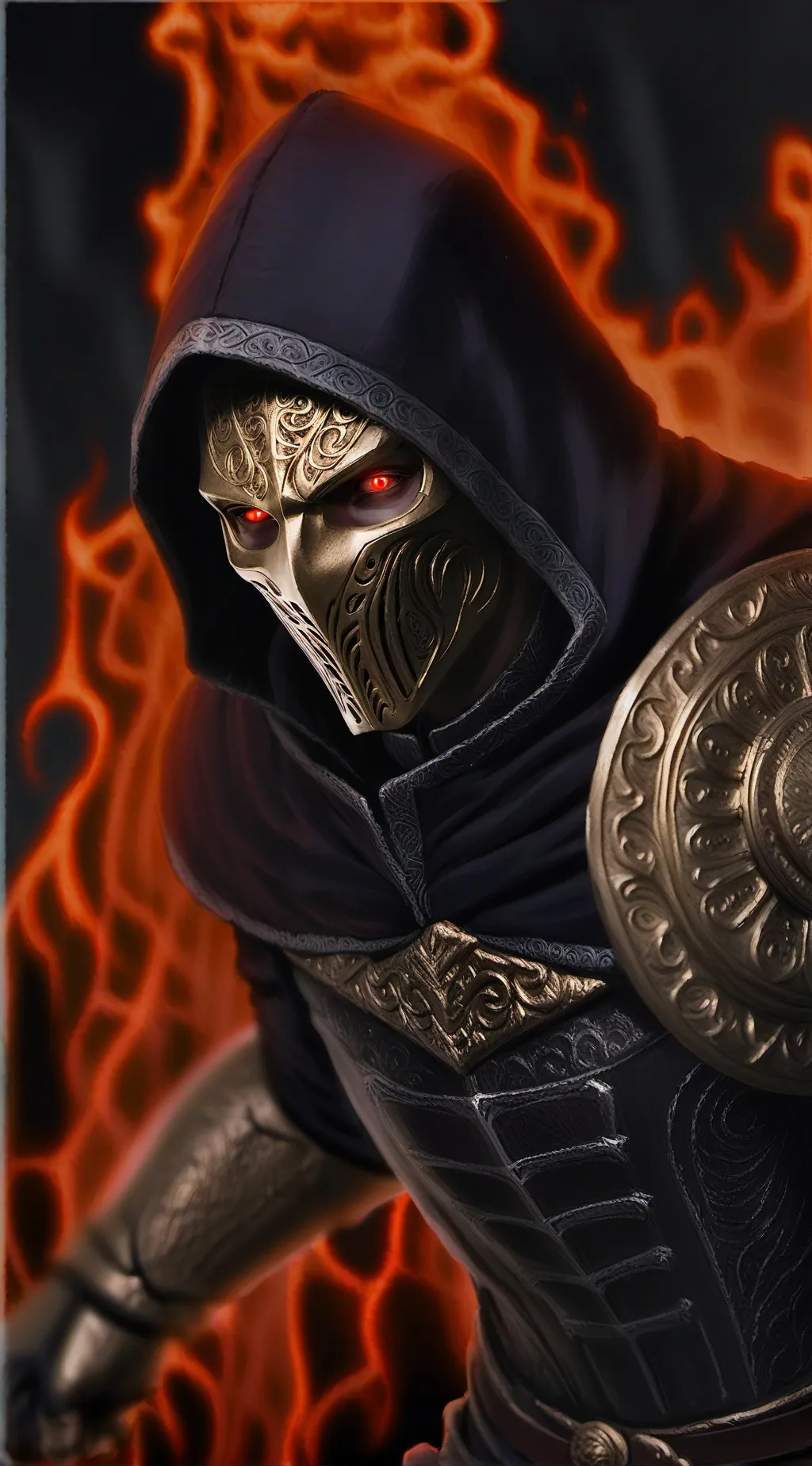 ai character: God of wrath davin background