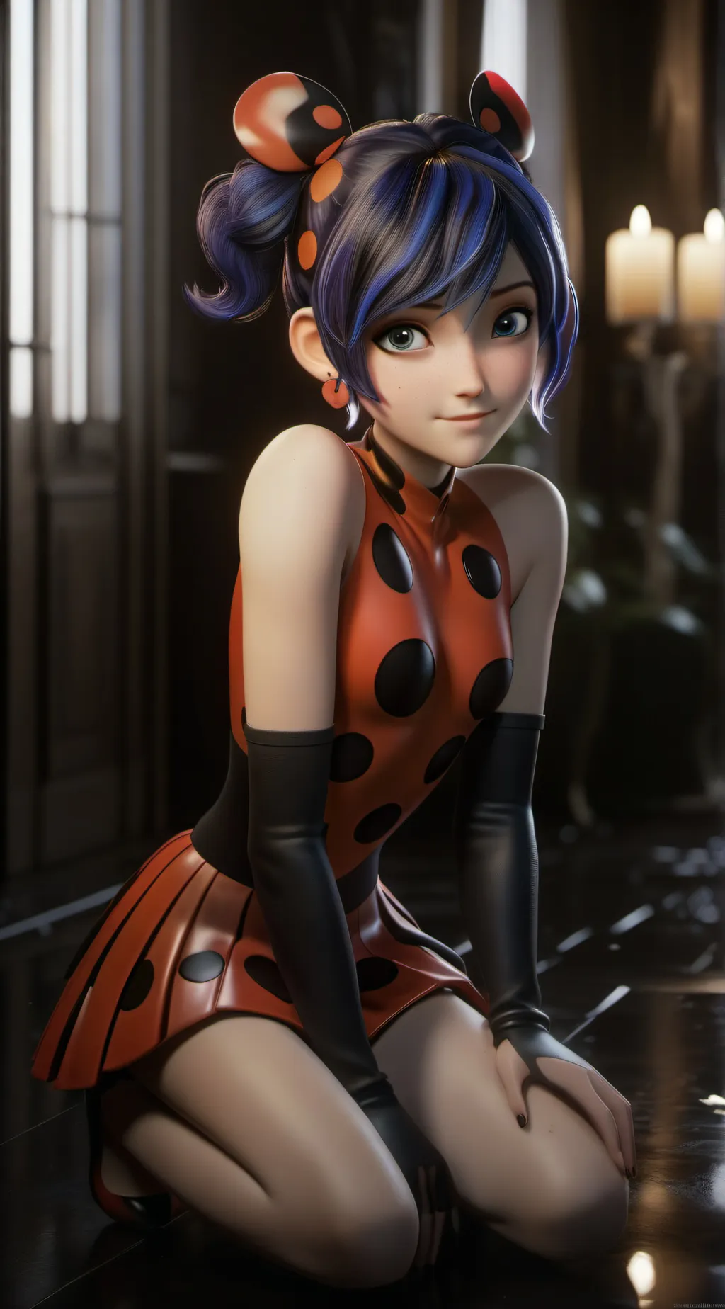ai character: MIRACULOUS LADYBUG background