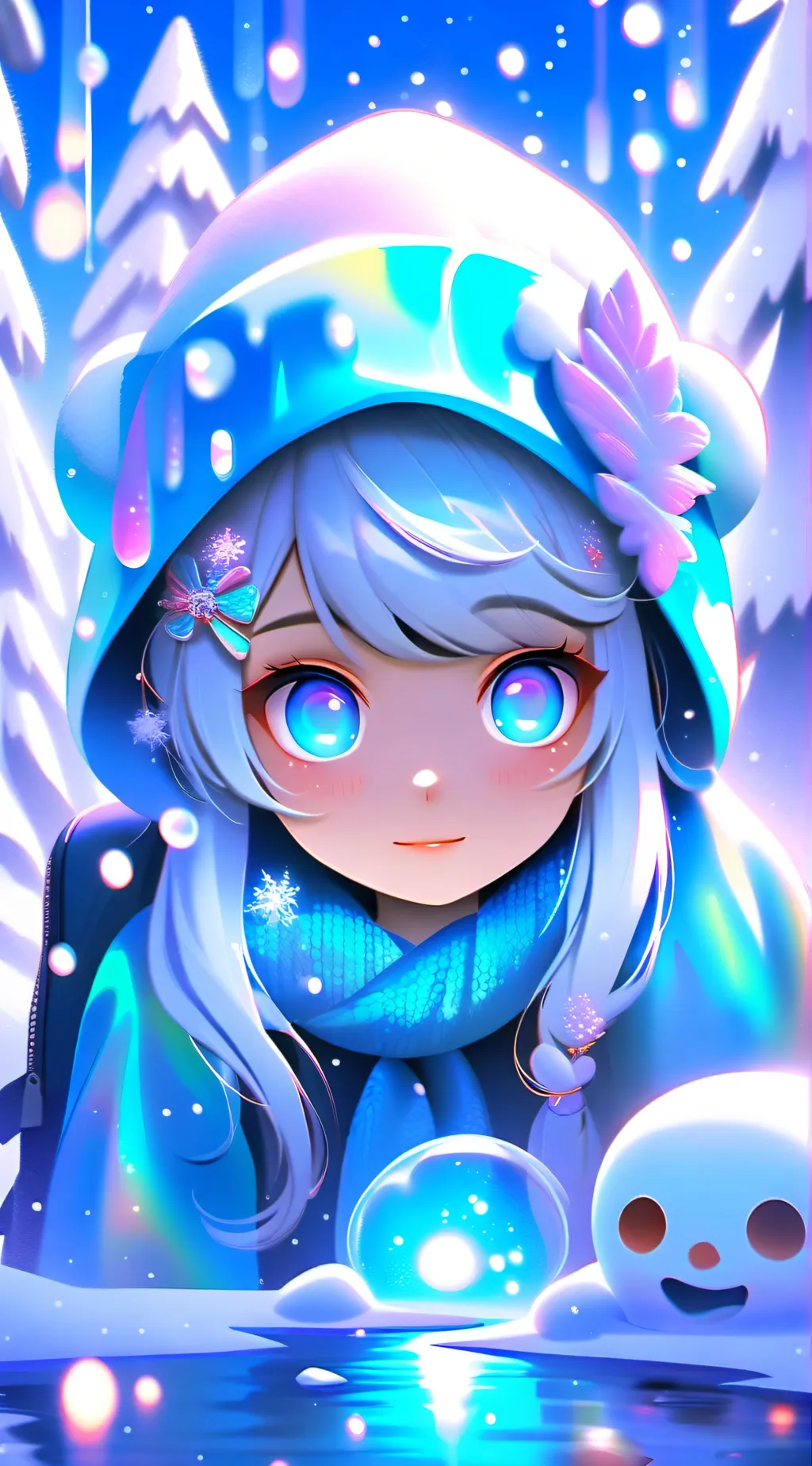 ai character: SNOW DAYY slay MHA background