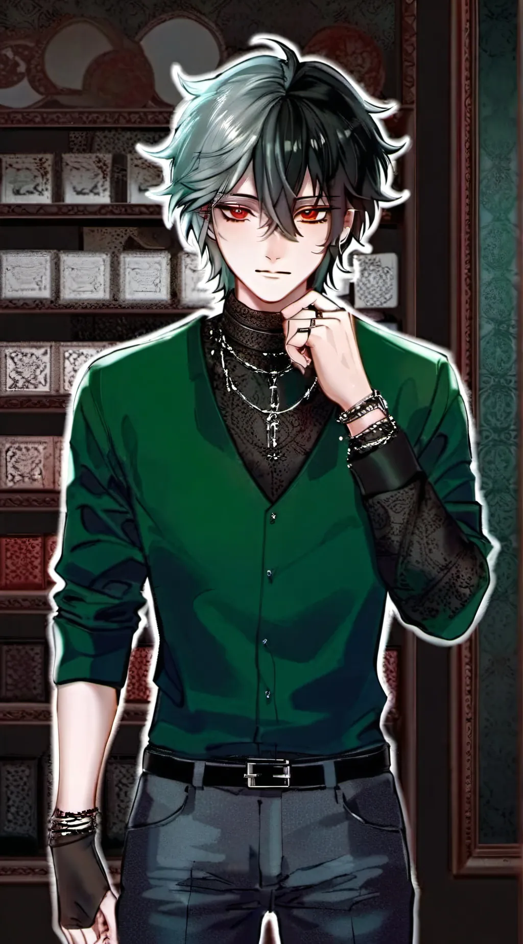 ai character: •Solight  aphoria• background