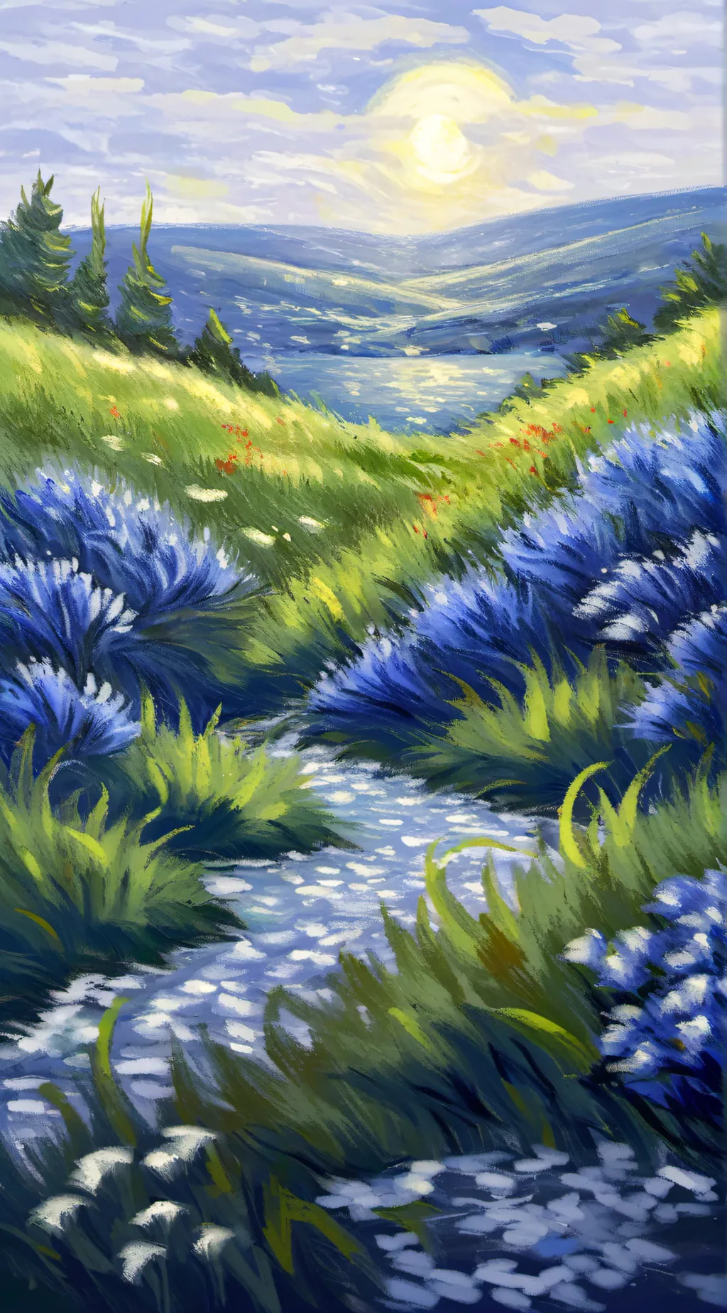 ai character: Grass background