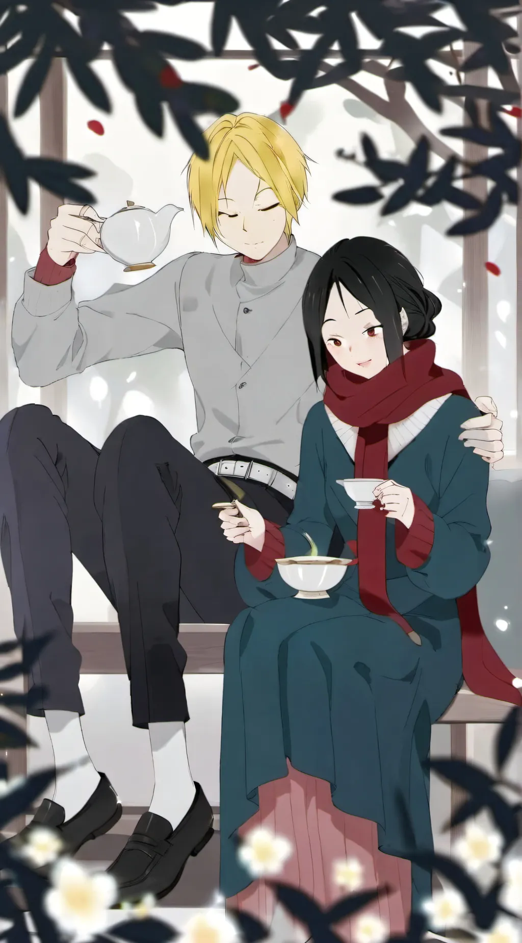ai character: Kenma and Kuroo background