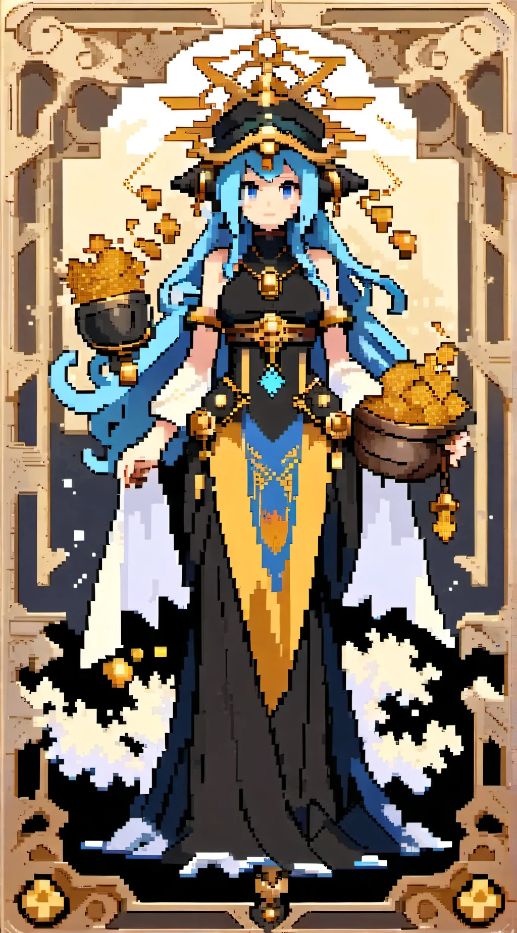 ai character: Sand elementel background