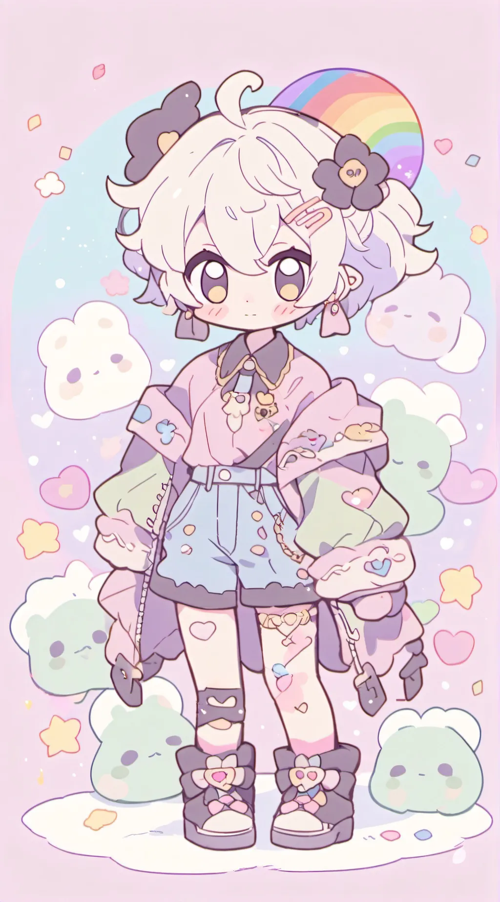 ai character: pride Month in hh background